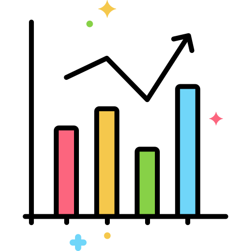 Статистика Flaticons Lineal Color иконка