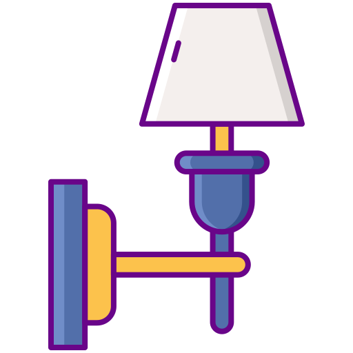 lámpara de pared Flaticons Lineal Color icono
