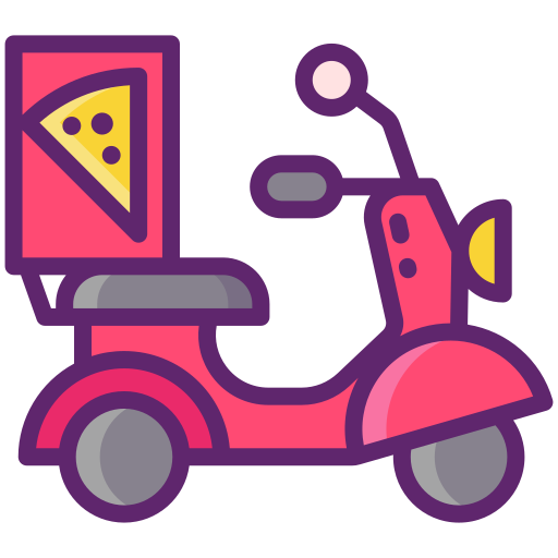 pizza bezorgen Flaticons Lineal Color icoon