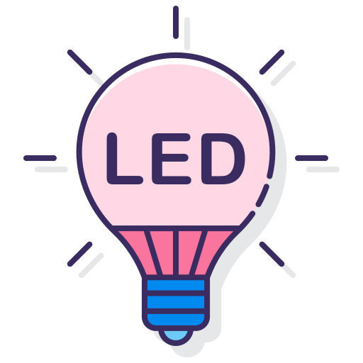luz led Flaticons Lineal Color icono