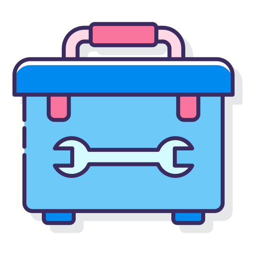 caja de herramientas Flaticons Lineal Color icono
