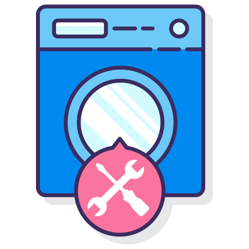 세탁기 Flaticons Lineal Color icon
