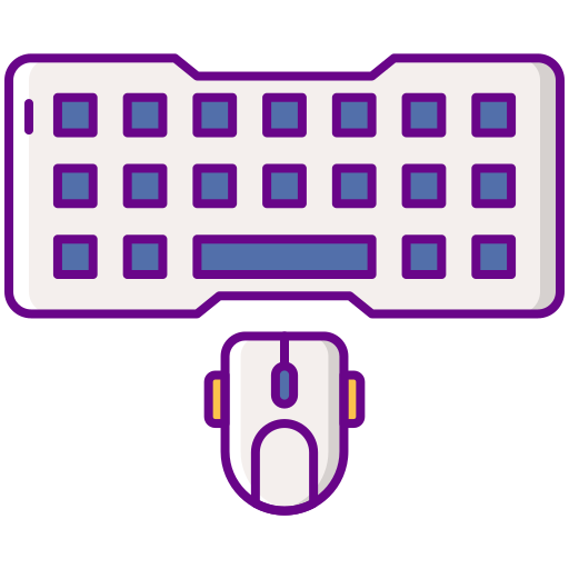 teclado y ratón Flaticons Lineal Color icono