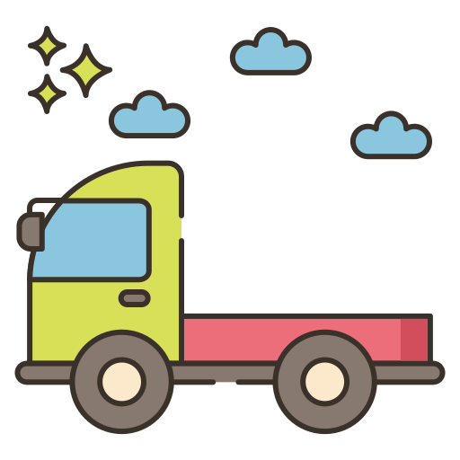 un camion Flaticons Lineal Color Icône