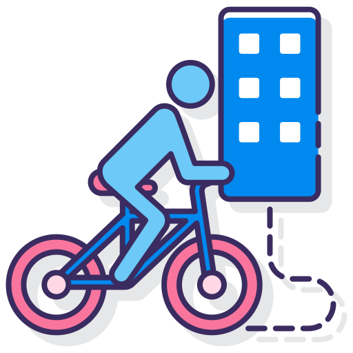 Bike Flaticons Lineal Color icon