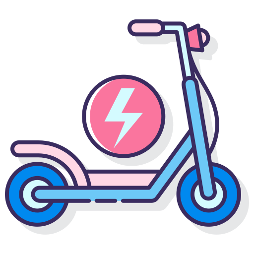 scooter électrique Flaticons Lineal Color Icône
