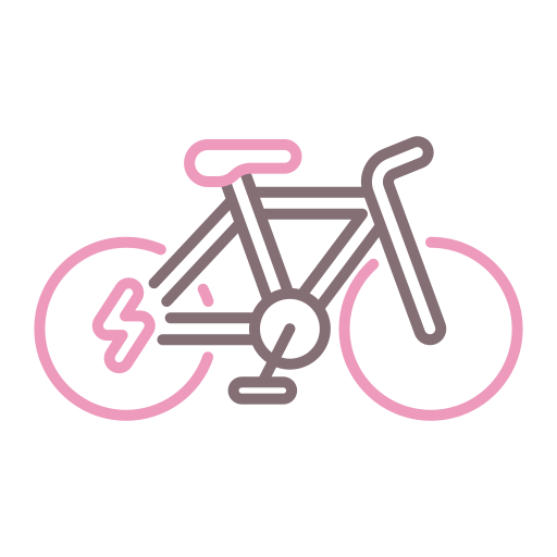 Electric bicycle Flaticons Lineal Color icon