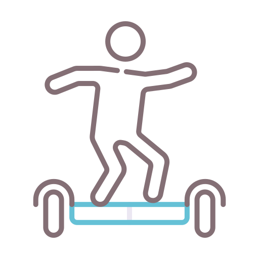 hoverboard Flaticons Lineal Color icona