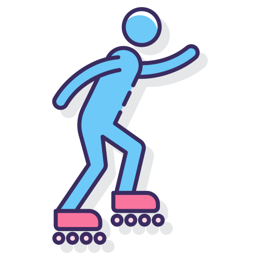 rollerblade Flaticons Lineal Color icona