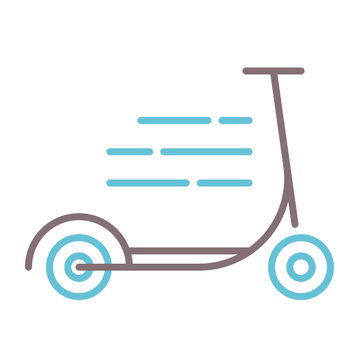 Scooter Flaticons Lineal Color icon