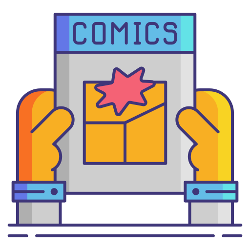 comic-buch Flaticons Lineal Color icon