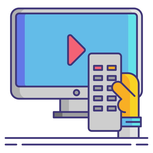Online streaming Flaticons Lineal Color icon