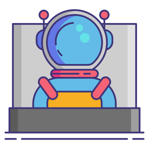 astronaut Flaticons Lineal Color icoon