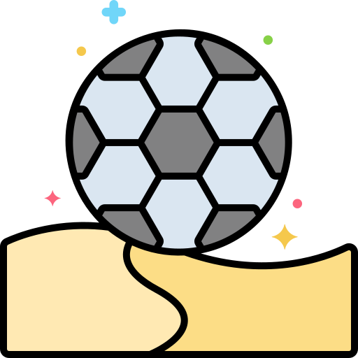 fußball ball Flaticons Lineal Color icon