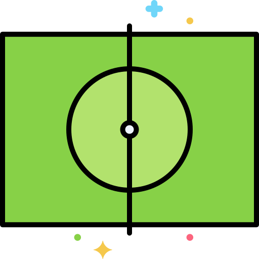 campo da calcio Flaticons Lineal Color icona