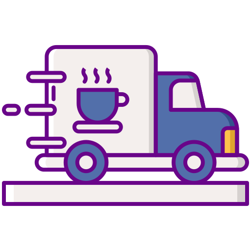 camión de café Flaticons Lineal Color icono