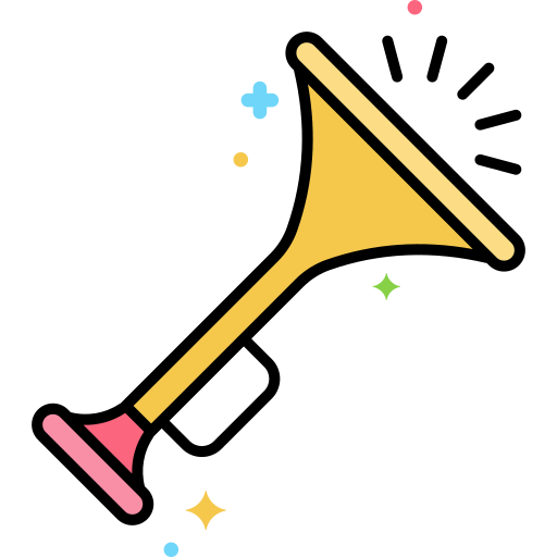 trompeta Flaticons Lineal Color icono