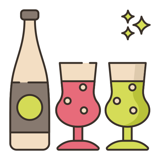 bouteille de vin Flaticons Lineal Color Icône