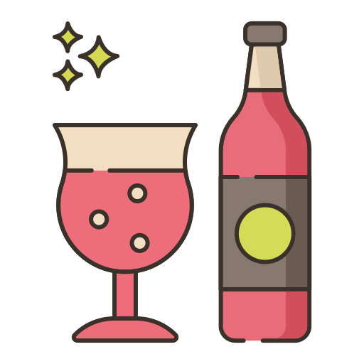 wino Flaticons Lineal Color ikona