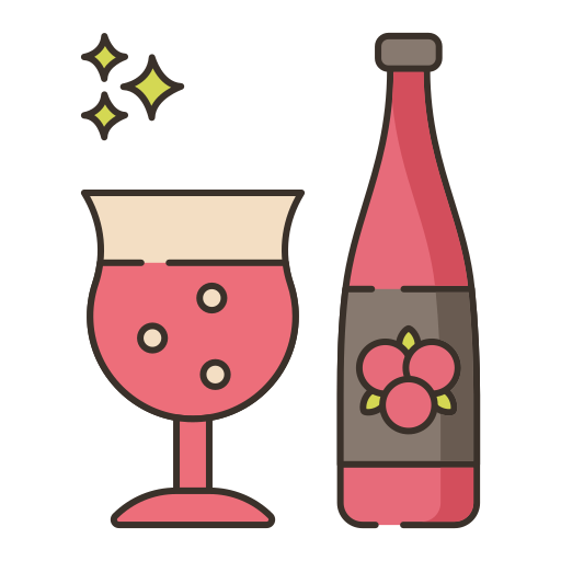 słodkie wino Flaticons Lineal Color ikona