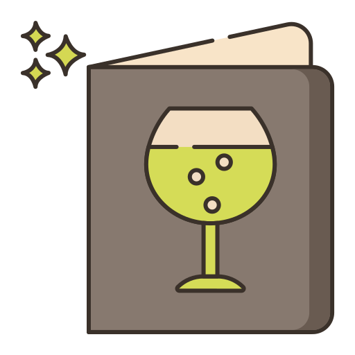 carta dei vini Flaticons Lineal Color icona