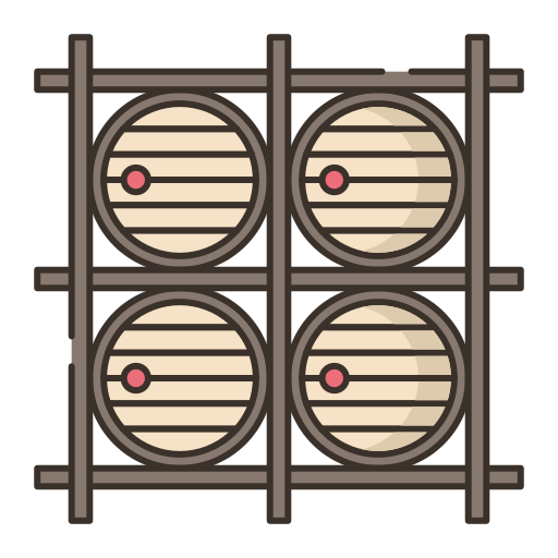 almacenamiento de vino Flaticons Lineal Color icono