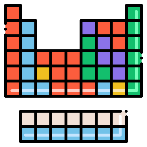 tavola periodica Flaticons Lineal Color icona