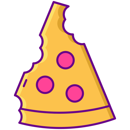 kawałek pizzy Flaticons Lineal Color ikona