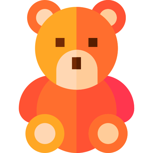 oso de peluche Basic Straight Flat icono