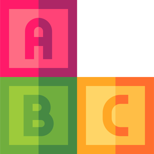 blok abc Basic Straight Flat ikona