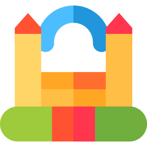 Bouncy castle Basic Straight Flat icon