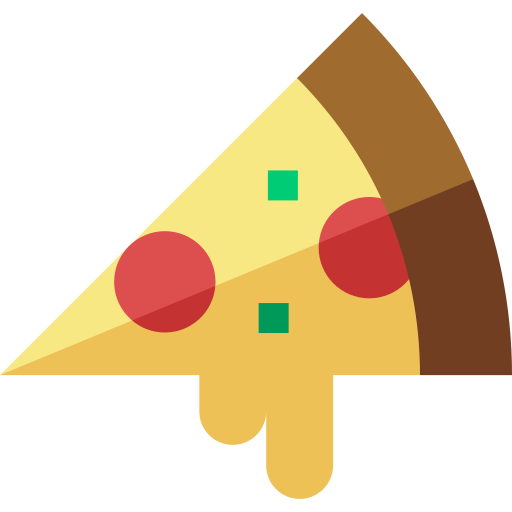fetta di pizza Basic Straight Flat icona