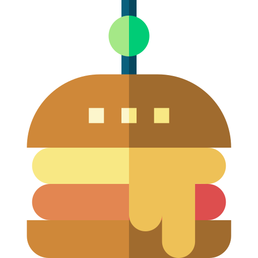 burger Basic Straight Flat Icône