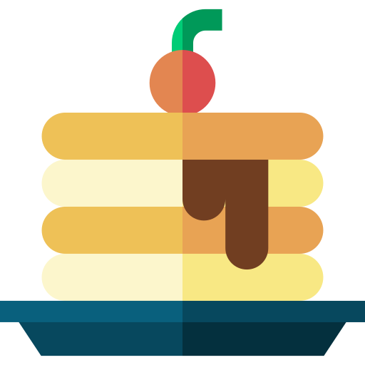 Pancakes Basic Straight Flat icon