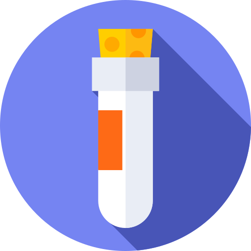 Test tube Flat Circular Flat icon