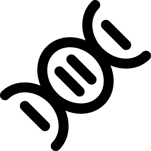 DNA Deoxyribonucleic acid chain  icon
