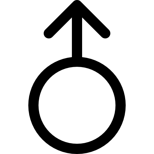 Circle outline with an arrow pointing up  icon