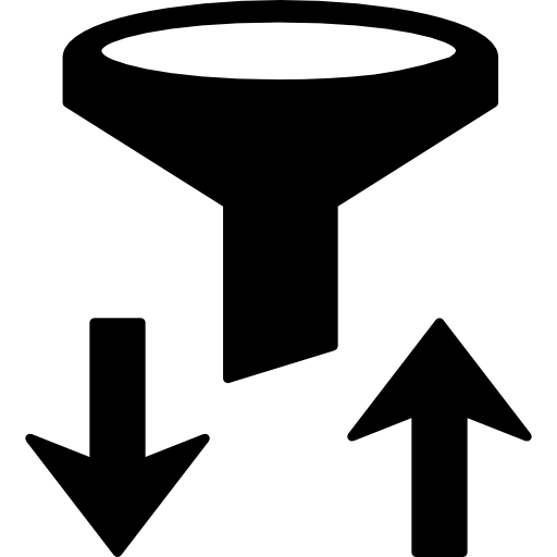 Filter and sort arrows  icon