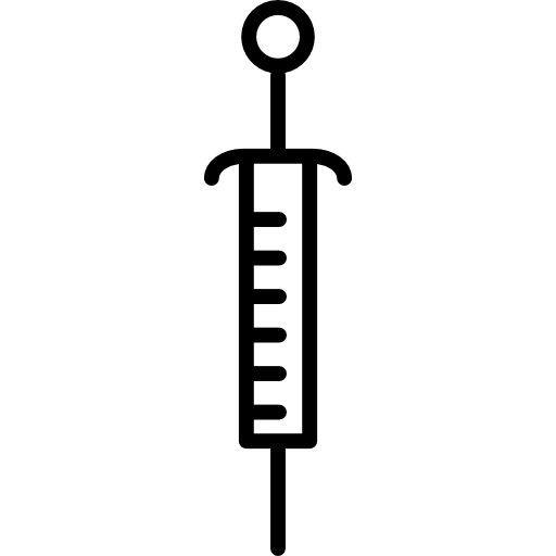 Syringe pointing down  icon