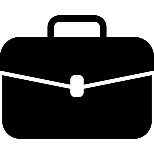Suitcase with white details  icon