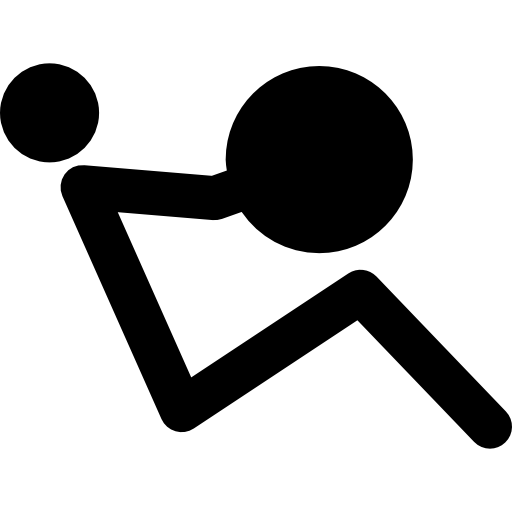 Палка человек вид сбоку тяжелая атлетика  иконка