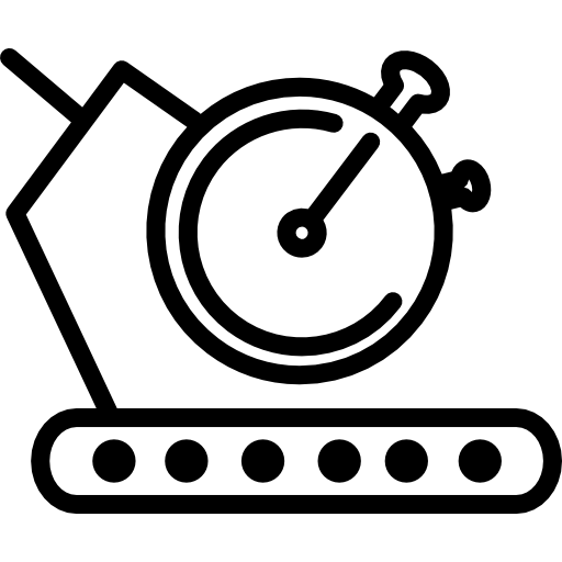 Treadmill machine with timer  icon