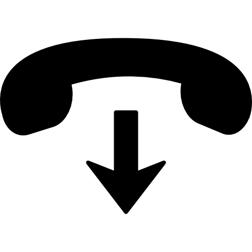 teléfono cuelga  icono