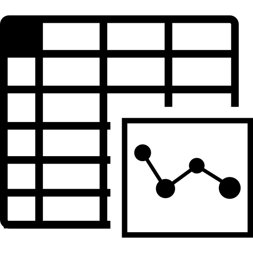 gráfico de hoja de cálculo  icono
