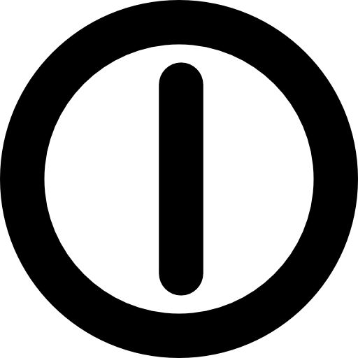 Power button on  icon