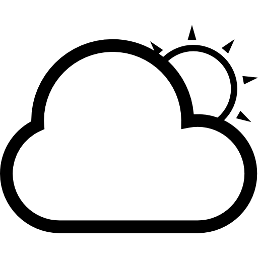 sun behind the clouds  icon