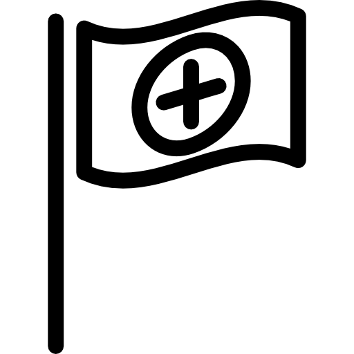 drapeau avec croix  Icône