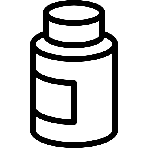 esquema de variante de botella de suplemento  icono
