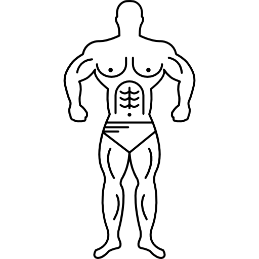 contour de l'homme super muscle  Icône