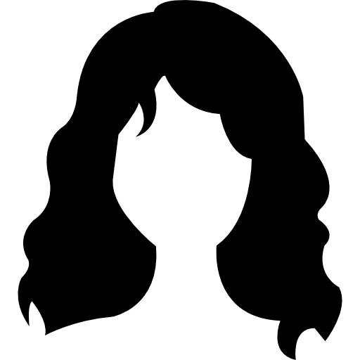 variante de cabello largo ondulado  icono